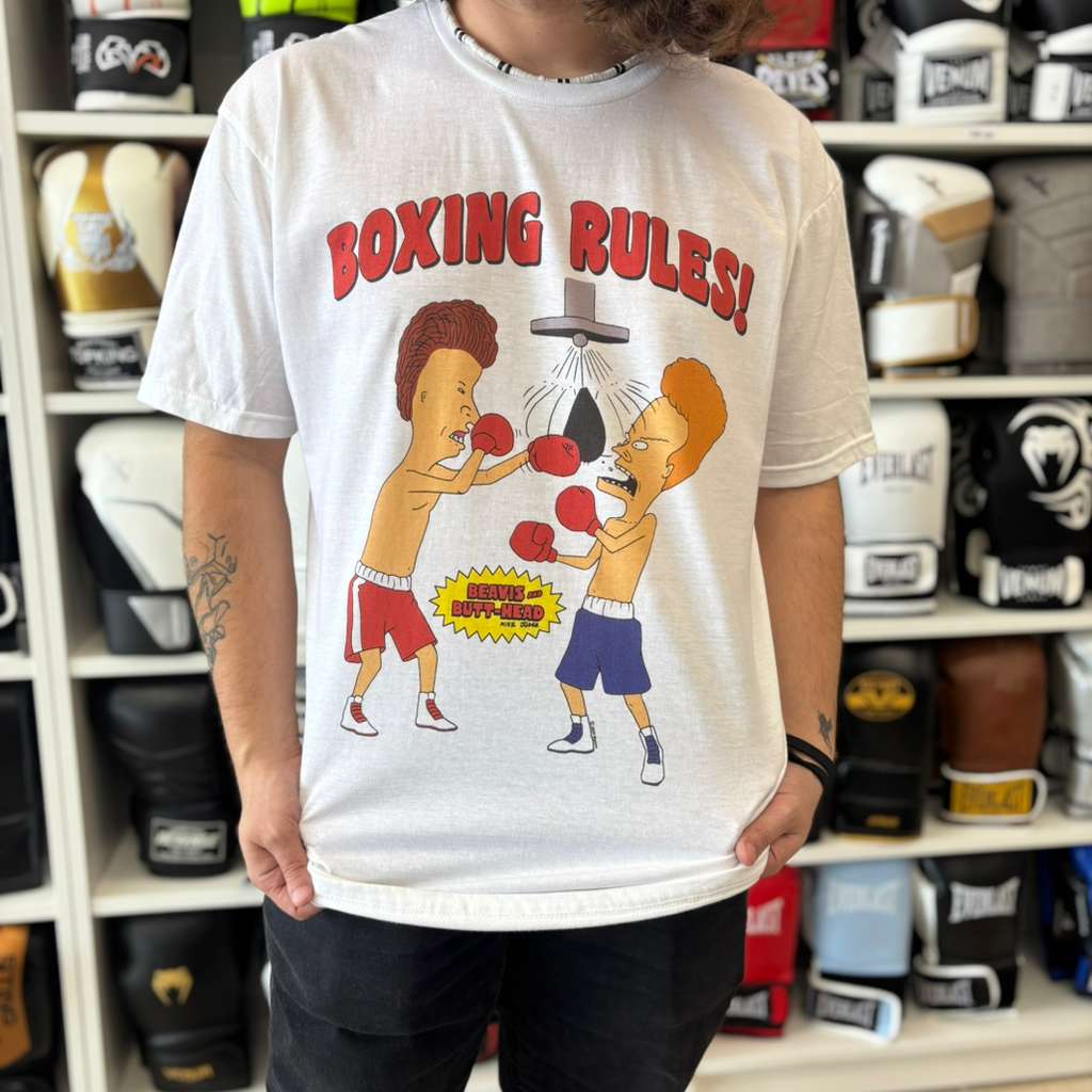 BEAVIS AND BUTTHEAD SHIRT BOXING RULES WHITE - Image 2