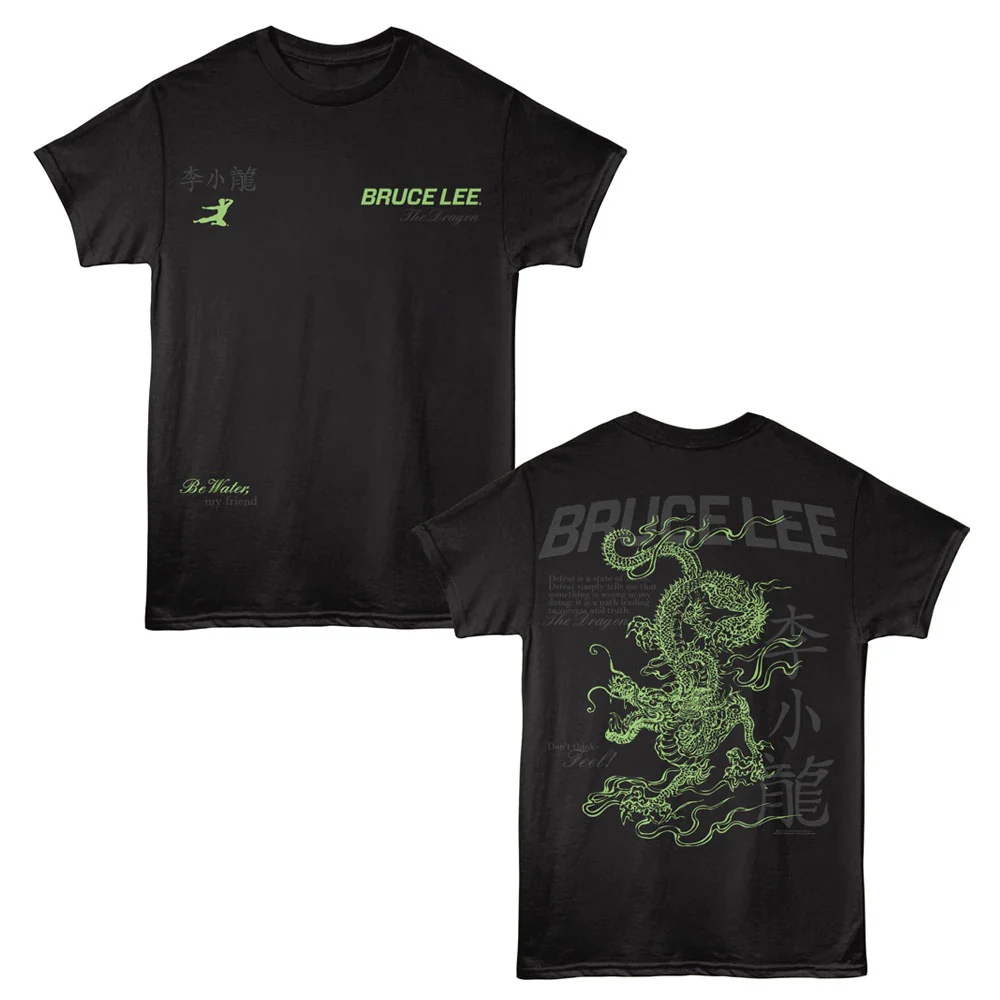 BRUCE LEE SHIRT CLASSIC DRAGON BLACK/GREEN