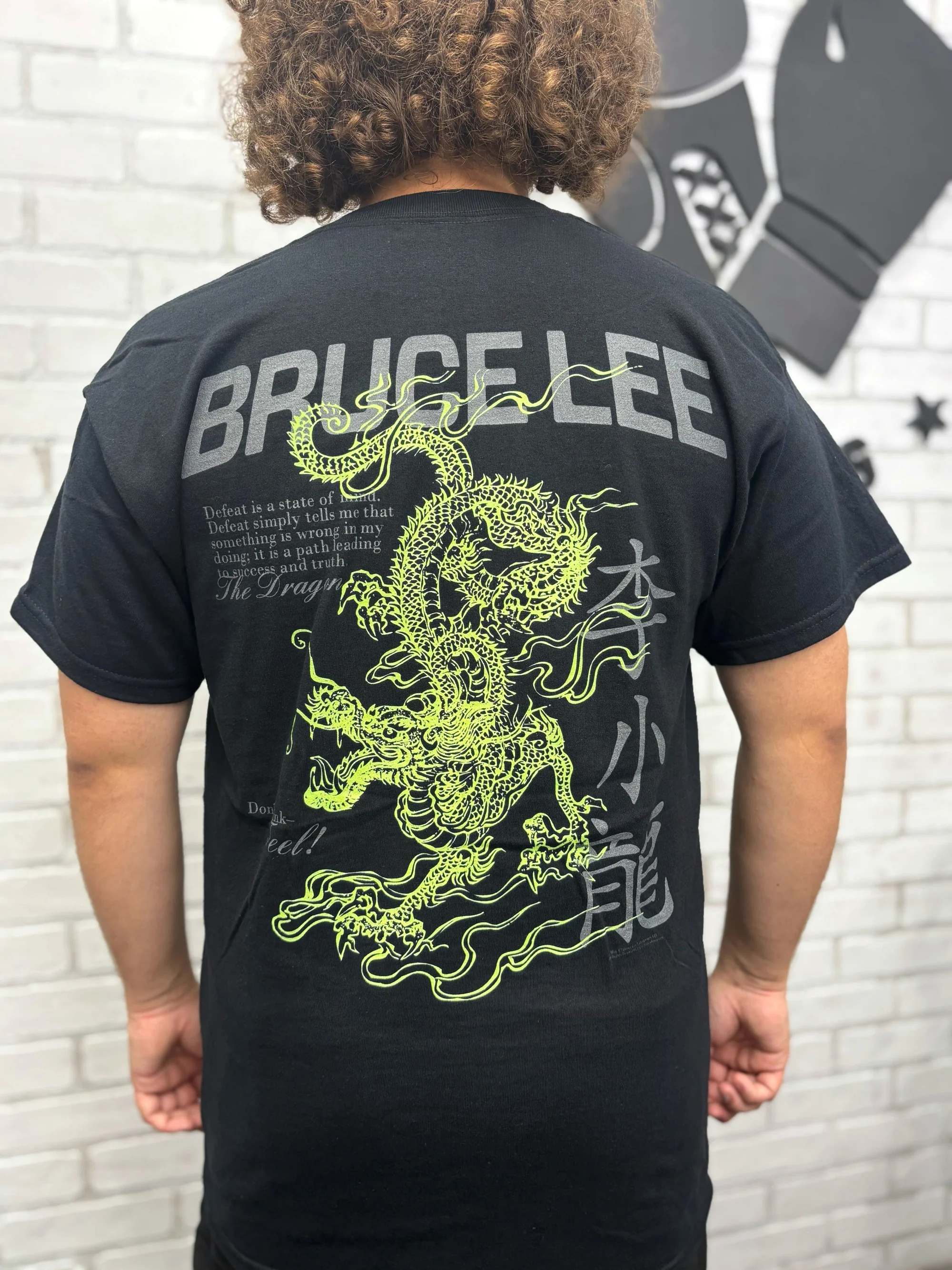 BRUCE LEE SHIRT CLASSIC DRAGON BLACK/GREEN - Image 2