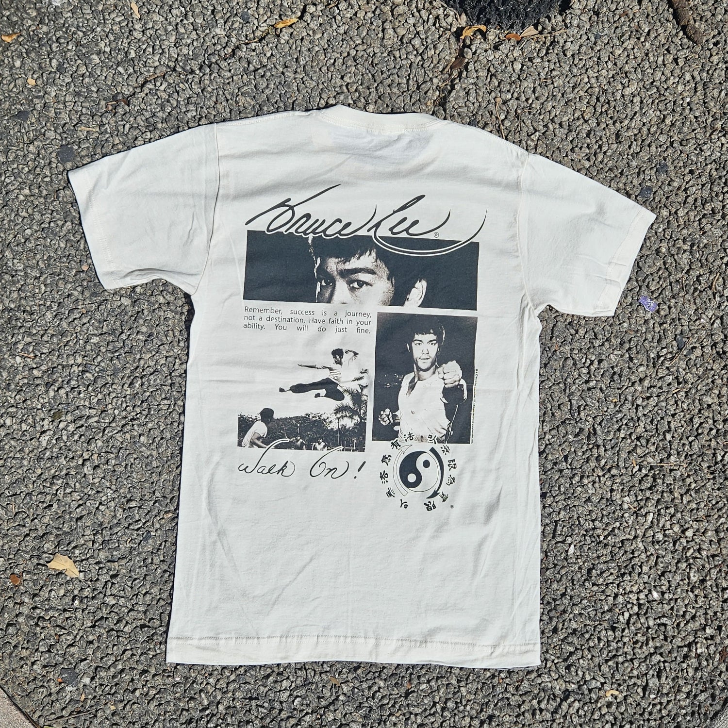 BRUCE LEE SHIRT COLLAGE BONE WHITE/BLACK - Image 2