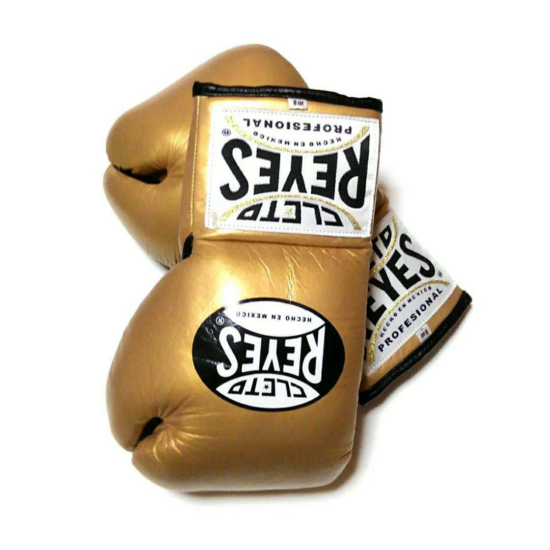 CLETO REYES FIGHT GLOVES TRADITIONAL LACE GOLD - Image 3