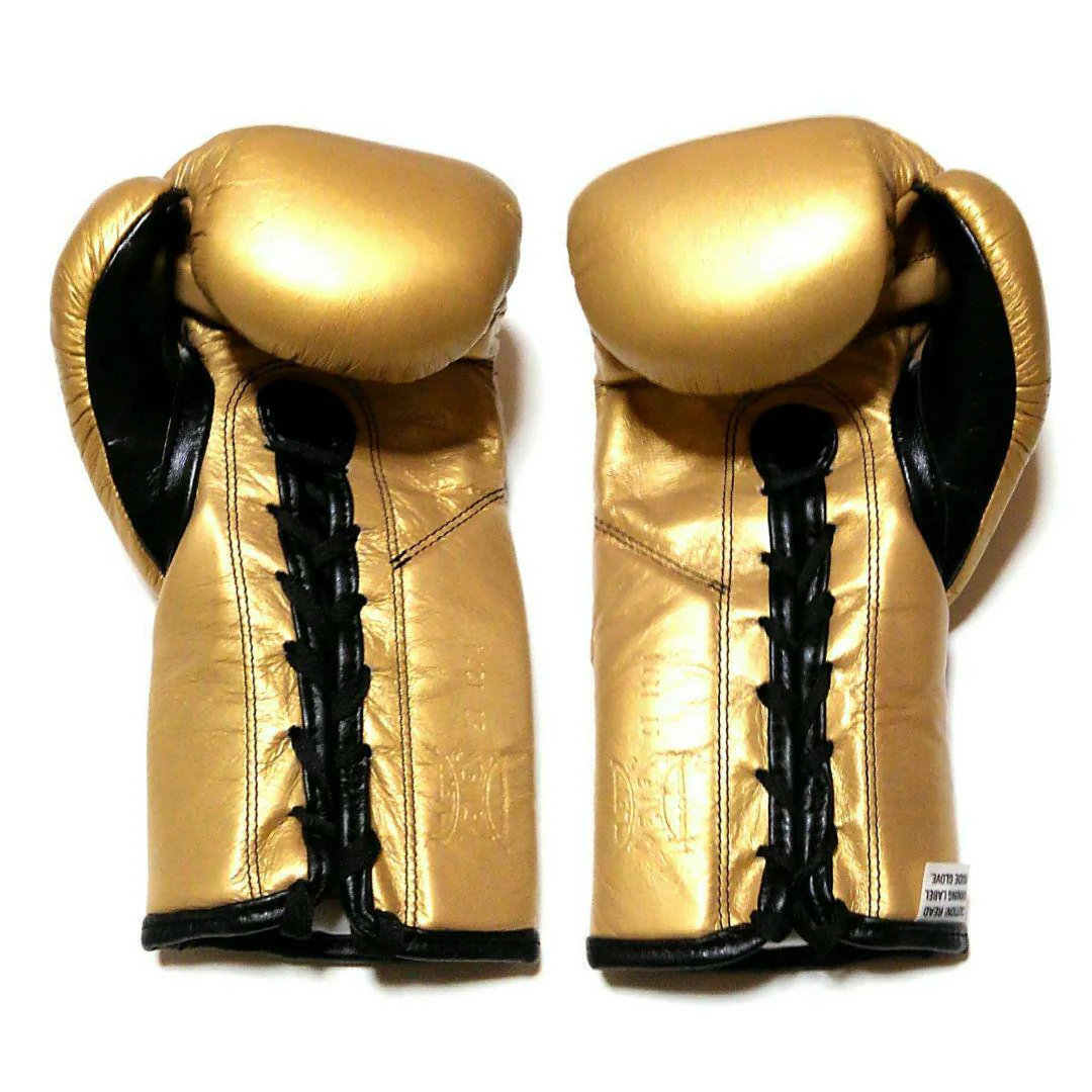 CLETO REYES FIGHT GLOVES TRADITIONAL LACE GOLD - Image 4