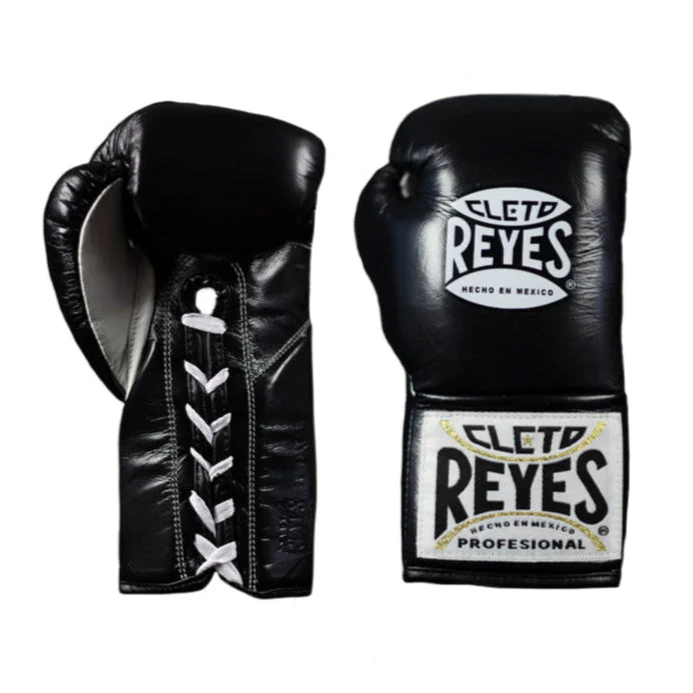CLETO REYES FIGHT GLOVES SAFETEC BOXING LACE BLACK
