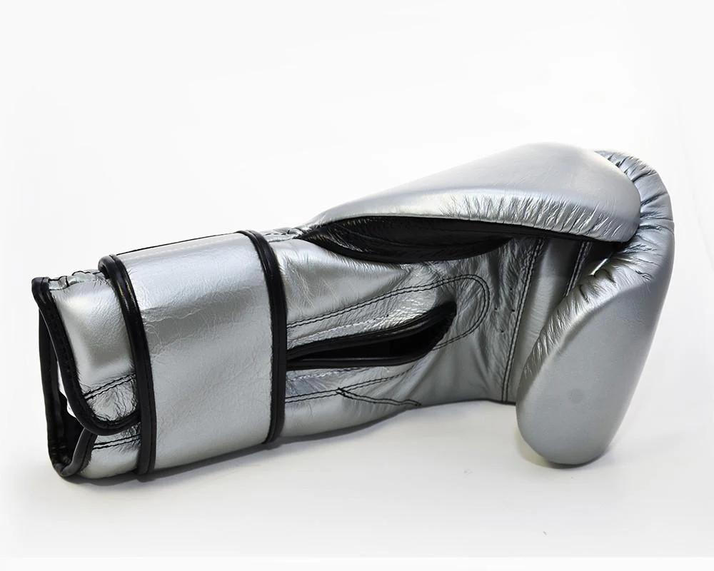 CLETO REYES GLOVES HOOK AND LOOP SILVER TITANIUM - Image 3