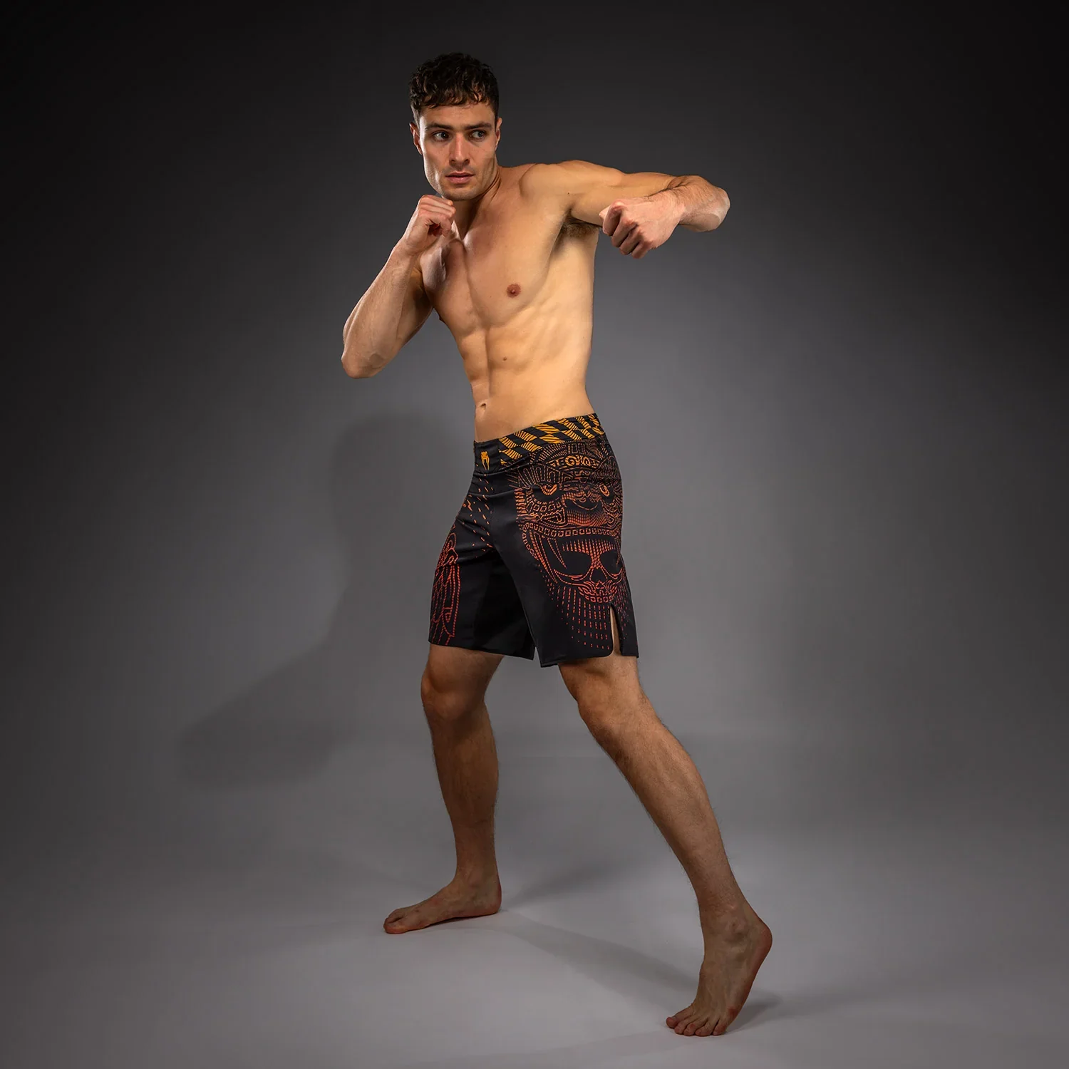 VENUM SHORTS MMA QUETZAL FURY BLACK/RED/ORANGE - Image 3
