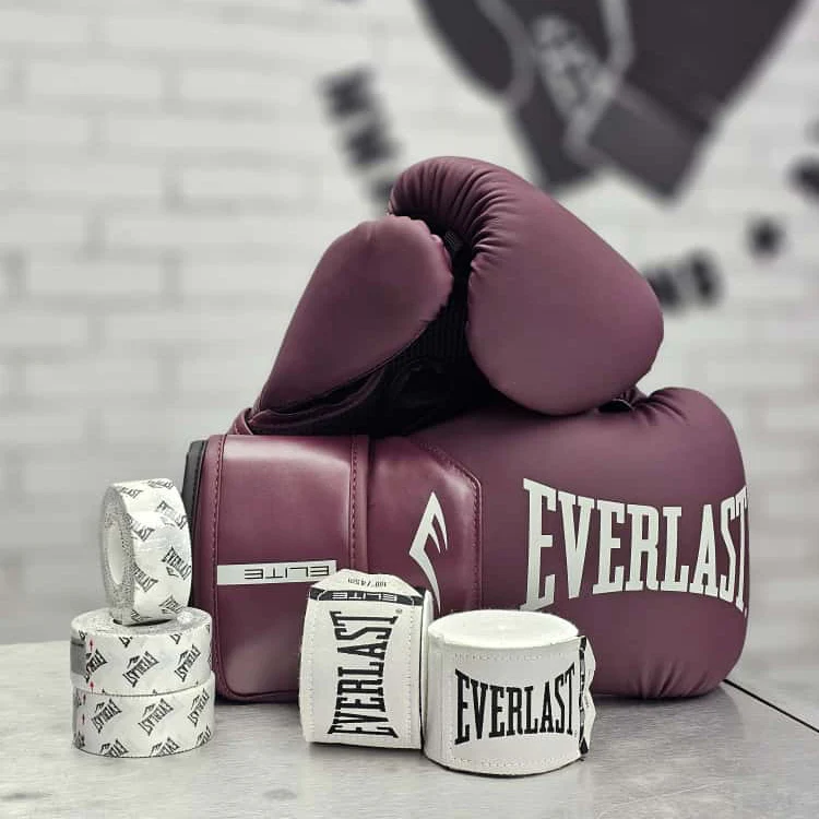 EVERLAST GLOVES ELITE 2 HOOK AND LOOP 12OZ PURPLE WINE - Image 2