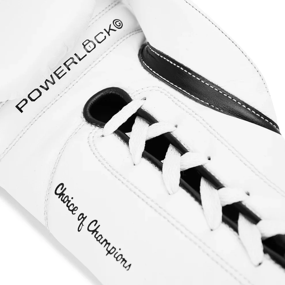 EVERLAST GLOVES LACE POWERLOCK OG PRO FIGHT LEATHER WHITE - Image 3