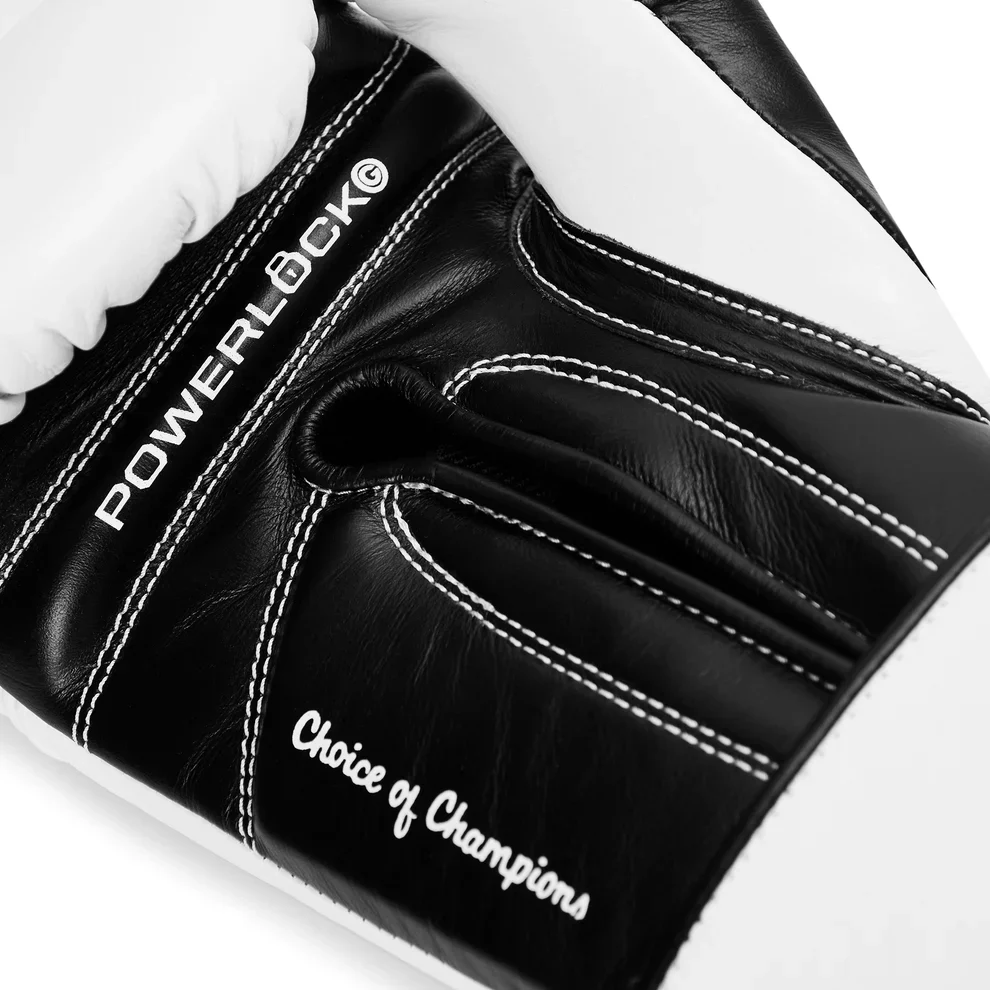 EVERLAST GLOVES HOOK & LOOP POWERLOCK OG PRO TRAINING LEATHER WHITE - Image 3