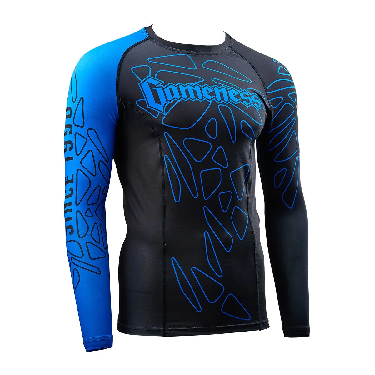 GAMENESS RASHGUARD LONG SLEEVE BLACK/BLUE - Image 3