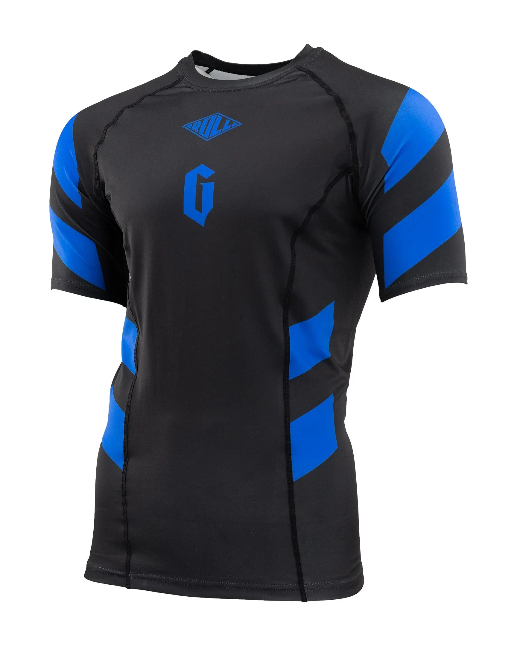 GAMENESS RASHGUARD PRO RANK S/S  BLACK/BLUE - Image 3