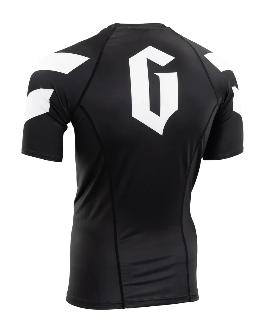 GAMENESS RASHGUARD PRO RANK S/S BLACK/WHITE - Image 2