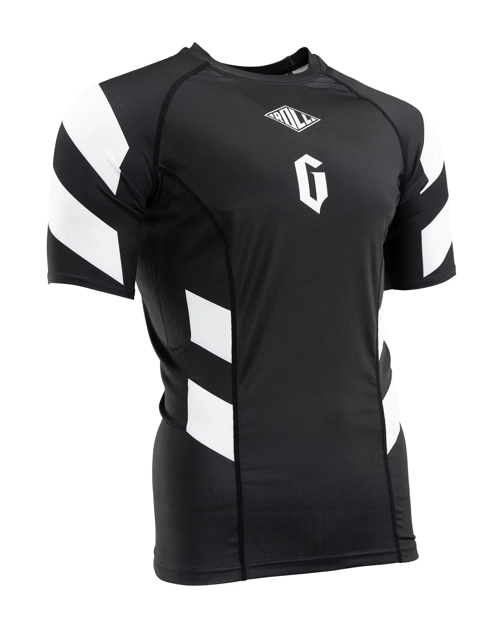 GAMENESS RASHGUARD PRO RANK S/S BLACK/WHITE - Image 3