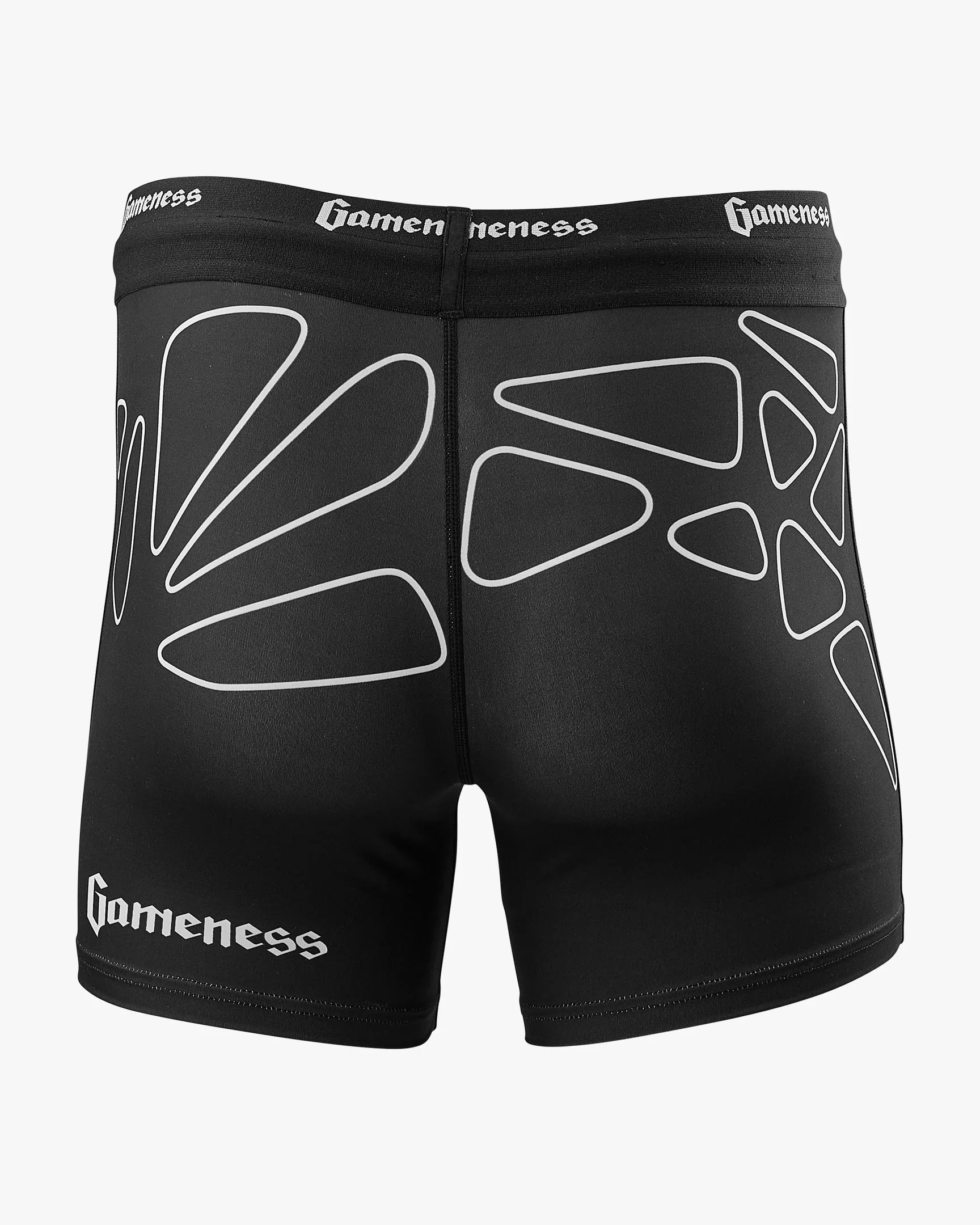 GAMENESS VALE TUDO SHORTS CLASSIC BLACK/WHITE - Image 2