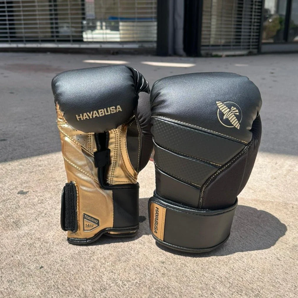 HAYABUSA GLOVES T3 BOXING HOOK AND LOOP BLACK/GOLD - Image 3
