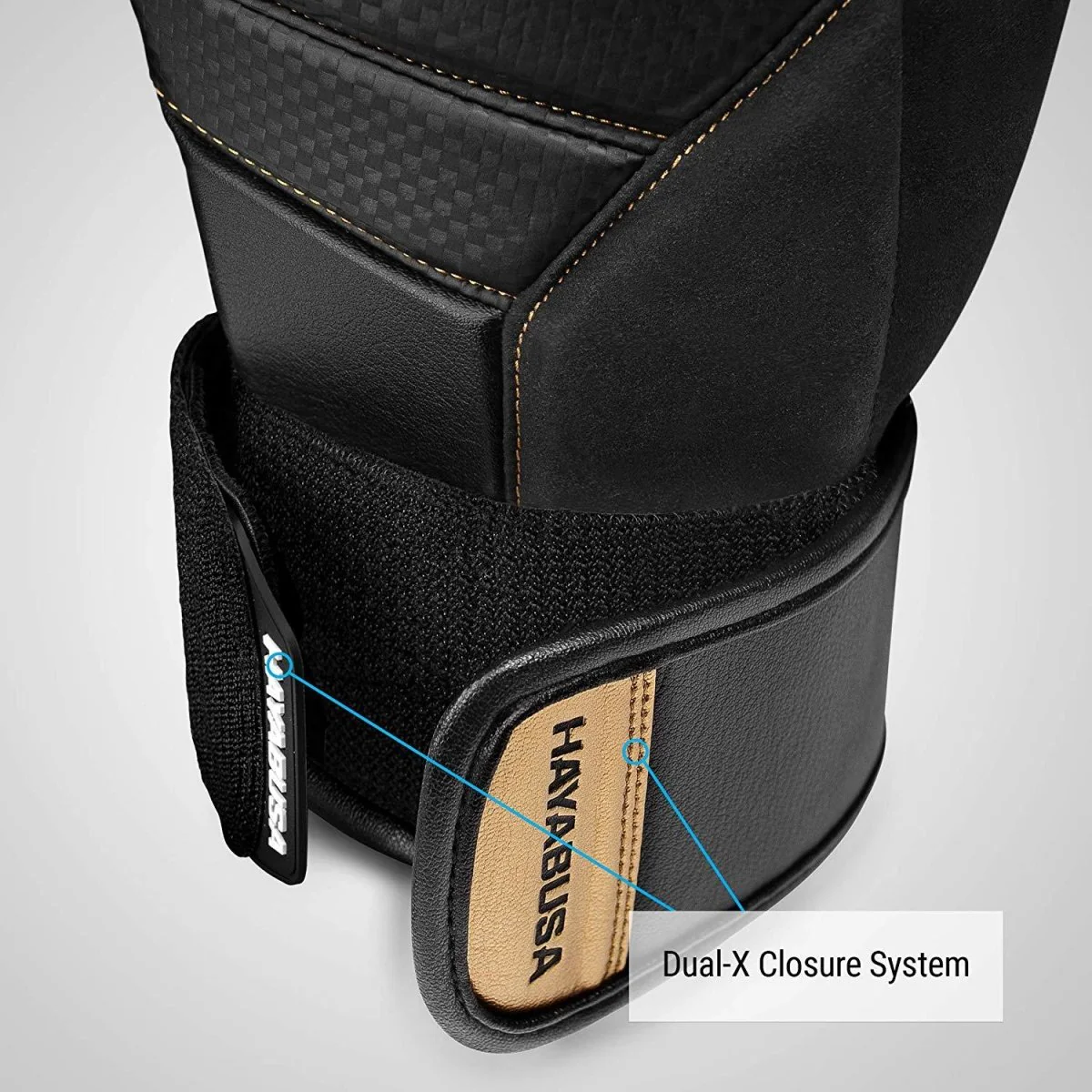 HAYABUSA GLOVES T3 BOXING HOOK AND LOOP BLACK/GOLD - Image 4