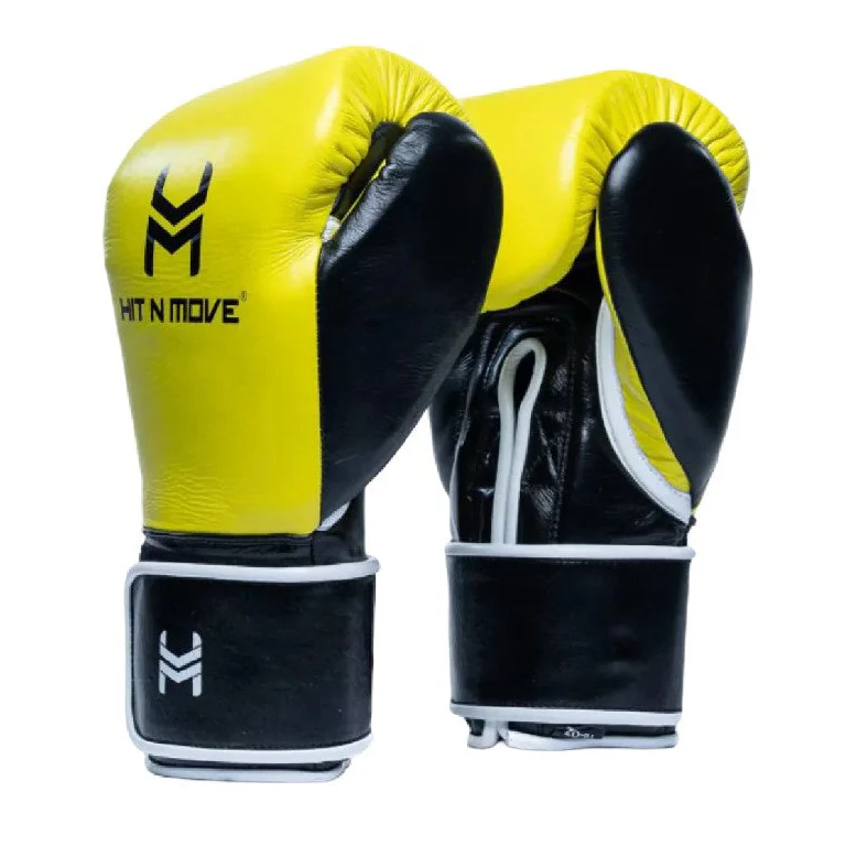 HIT N MOVE GLOVES HORSE HAIR SUVARI HOOK & LOOP YELLOW /BLACK