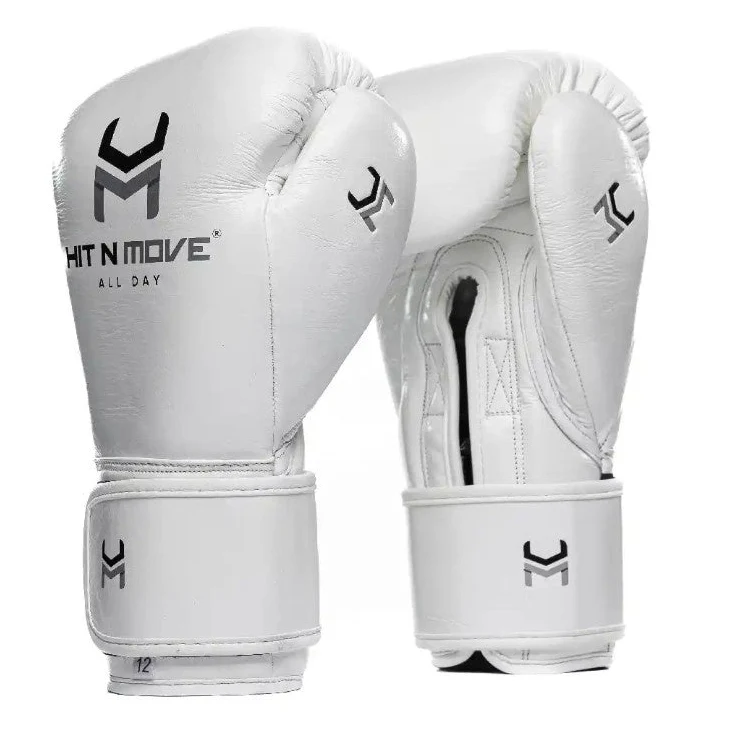 HIT N MOVE GLOVES PRO AGILITY  HOOK & LOOP WHITE