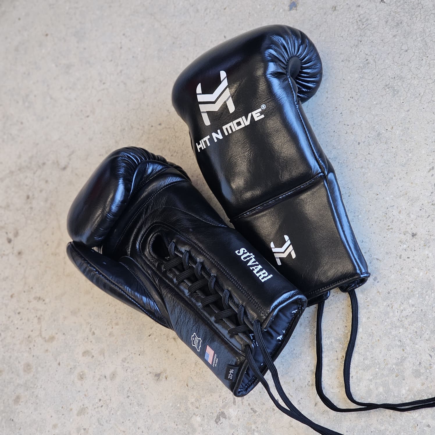 HIT N MOVE GLOVES SUVARI  HORSE HAIR LACE UP BLACK - Image 2