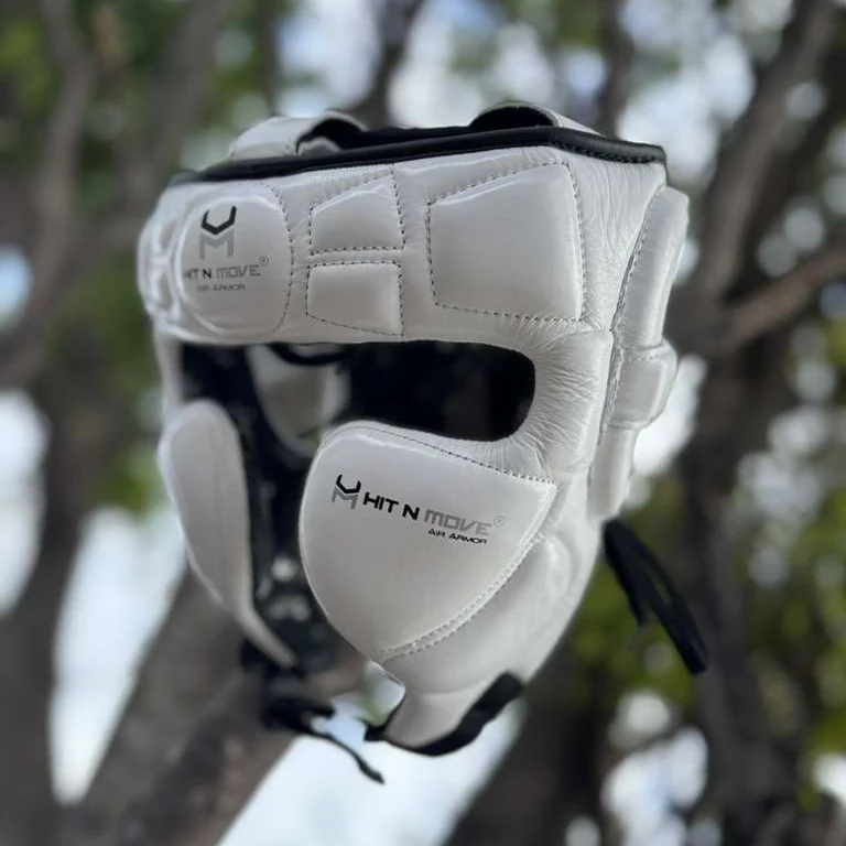 HIT N MOVE HEADGEAR AIR ARMOUR CHEEK WHITE SILVER - Image 3