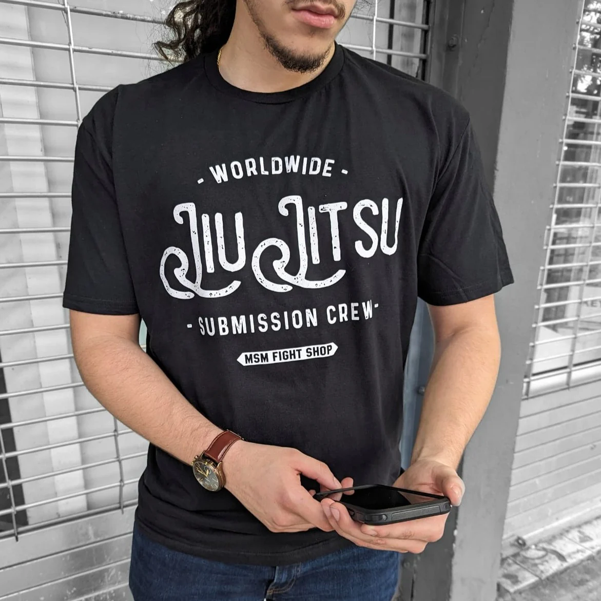 MSM SHIRT JIU JITSU SUBMISSION CREW BLACK - Image 2