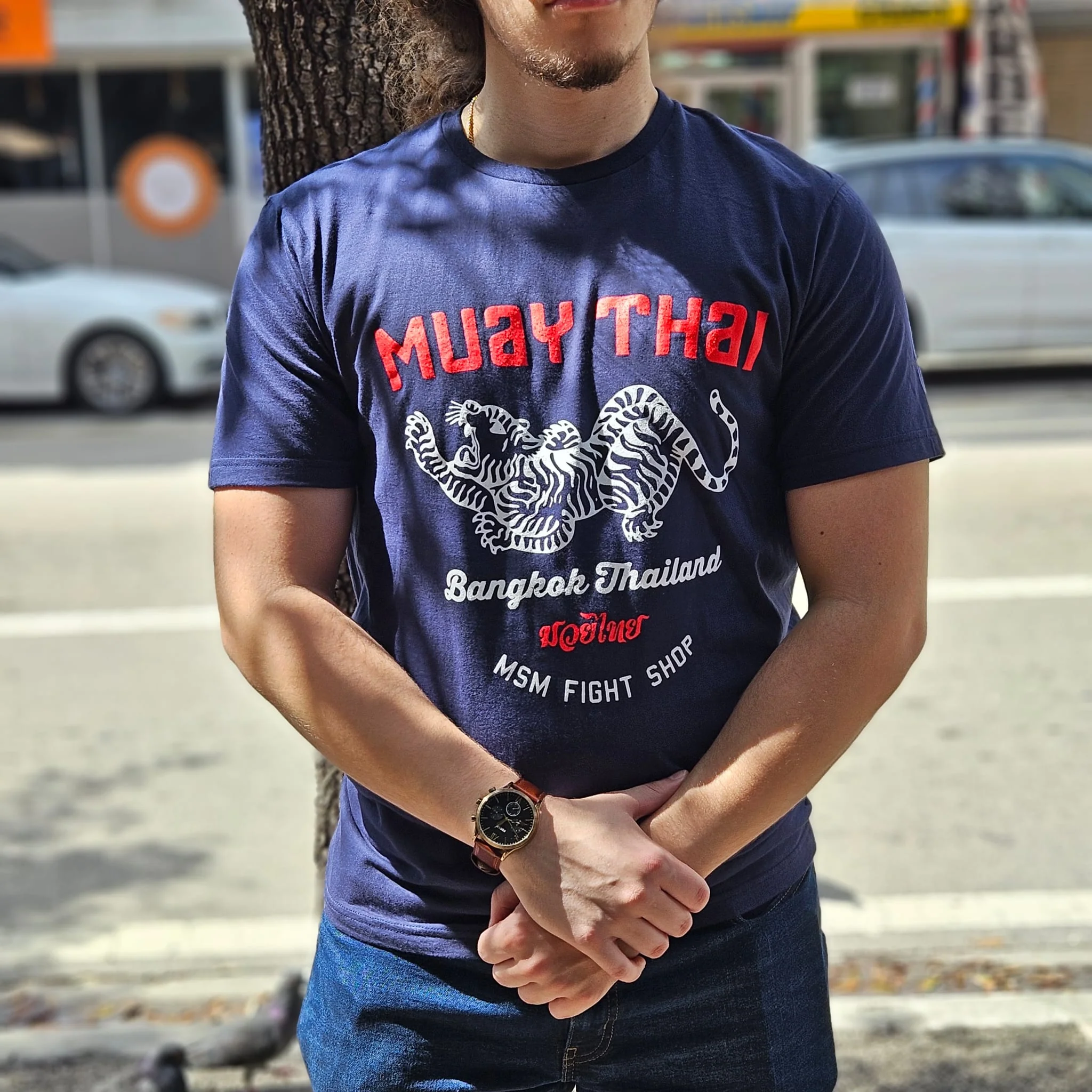 MSM SHIRT MUAY THAI BANGKOK NAVY BLUE - Image 2