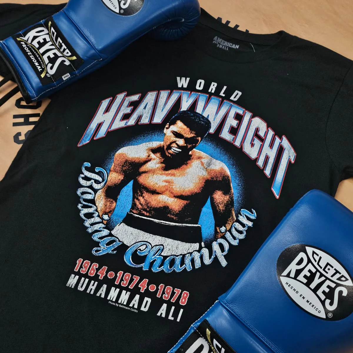 MUHAMMAD ALI SHIRT CHAMPIONSHIP YEARS BLACK/BLUE/RED - Image 2