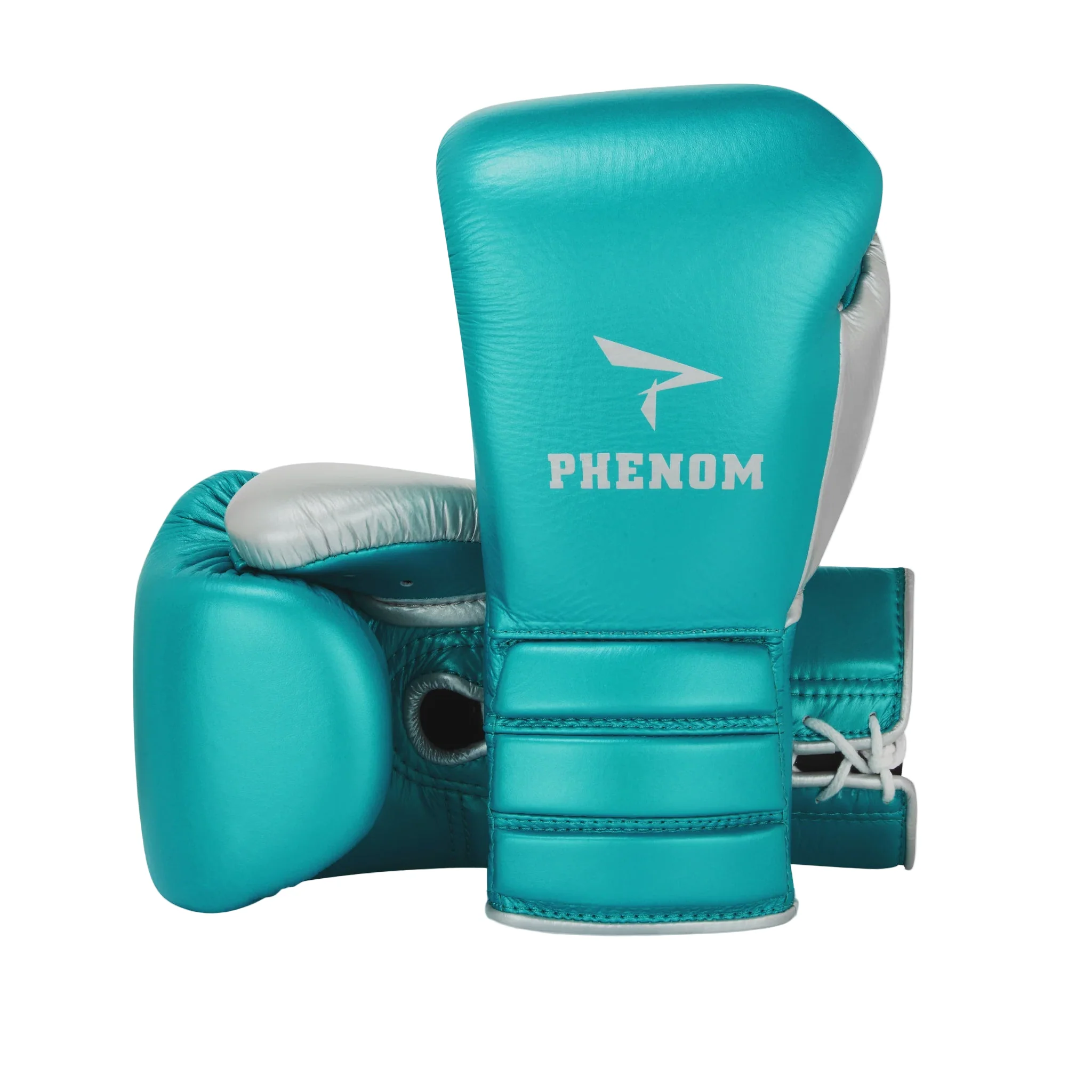 PHENOM BOXING GLOVES ELITE SG202 LACE TEAL BLUE/SILVER