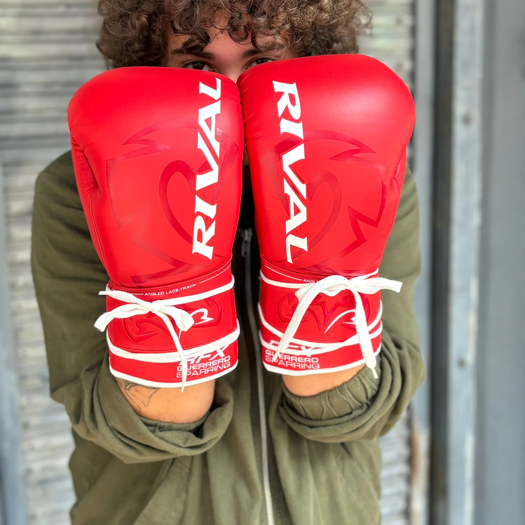 RIVAL GLOVES GUERRERO SPARRING LACE HDE-F RED/WHITE - Image 2