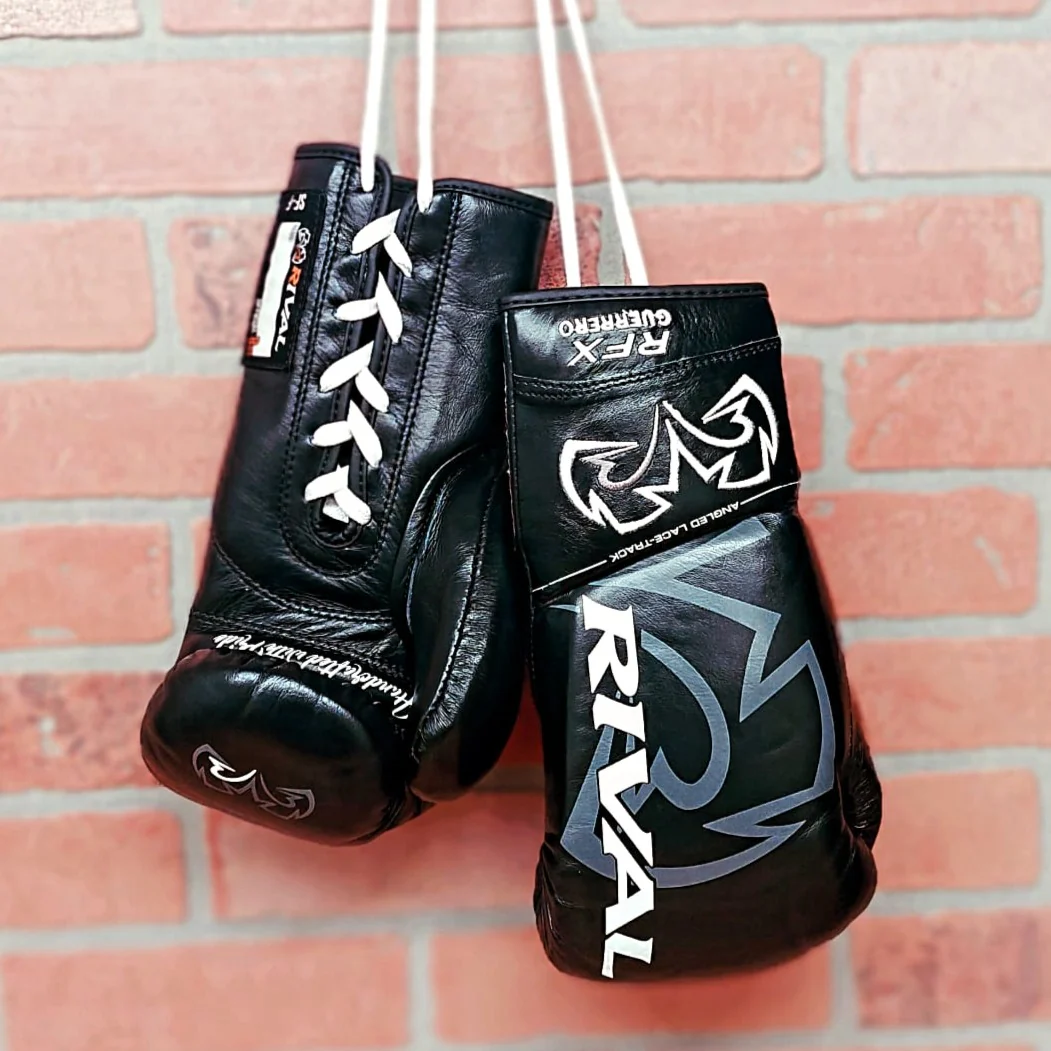 RIVAL GLOVES LACE RFX GUERRERO PRO FIGHT HDE-F BLACK - Image 3
