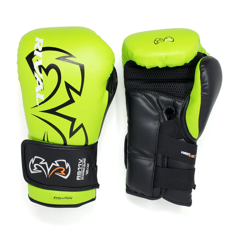 RIVAL GLOVES RS11V BOXING HOOK AND LOOP LIME