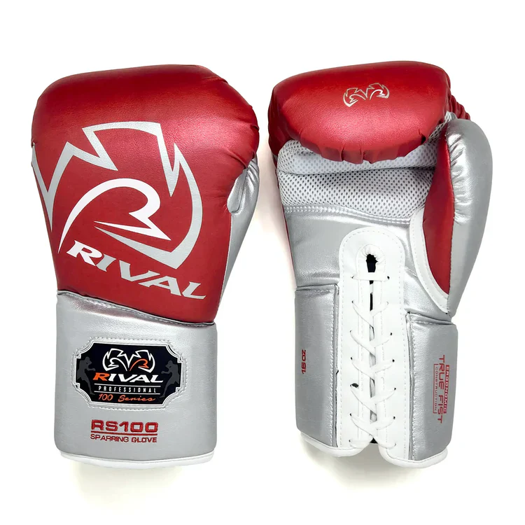 RIVAL GLOVES LACE RS100 LIMITED EDITION RED/SILVER