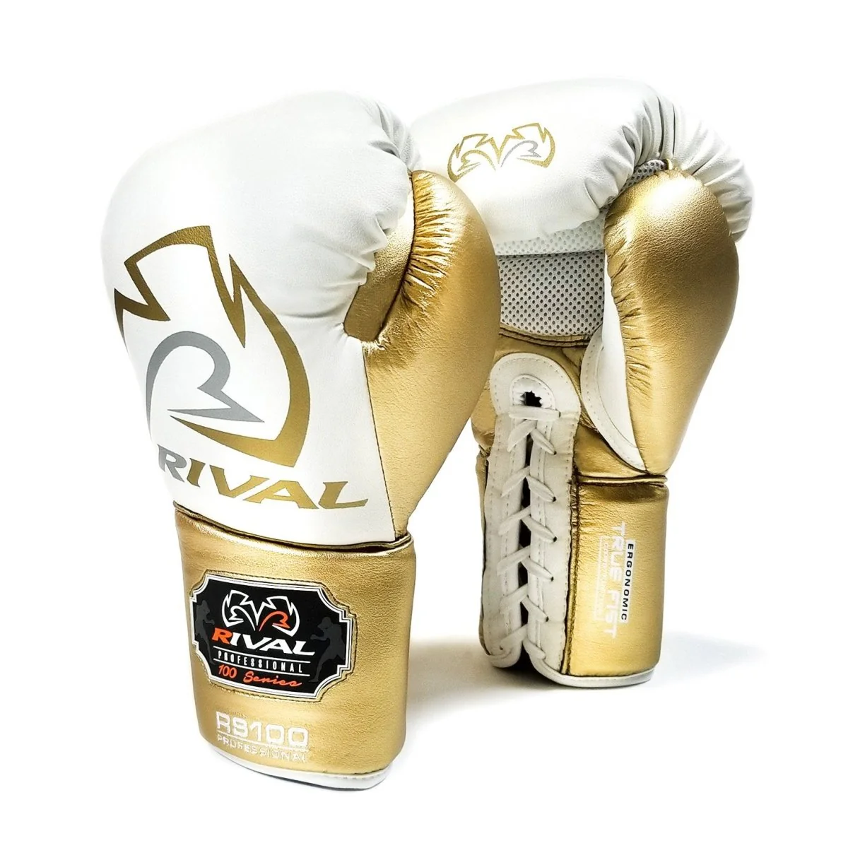 RIVAL GLOVES LACE RS100 LIMITED EDITION WHITE/GOLD - Image 4