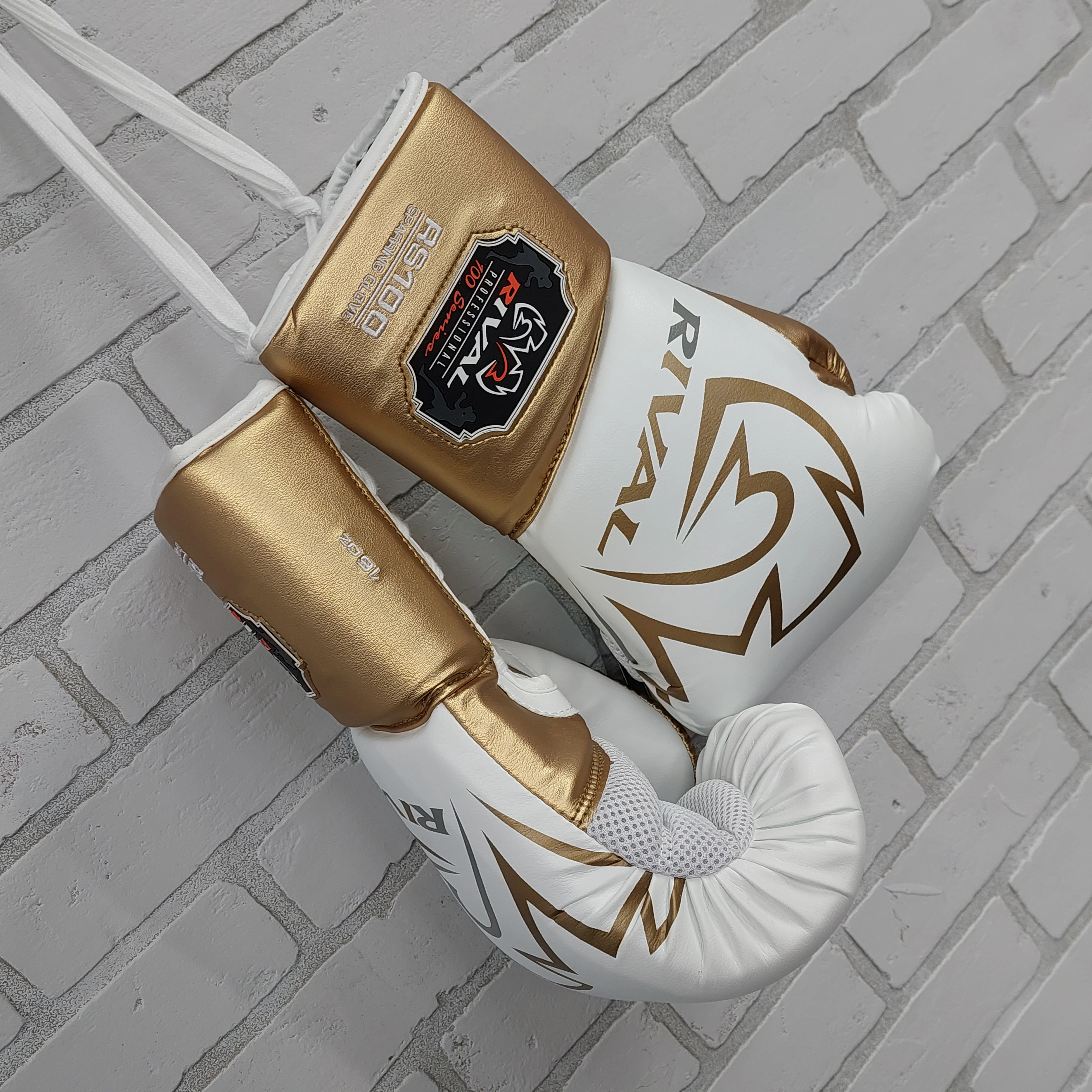 RIVAL GLOVES LACE RS100 LIMITED EDITION WHITE/GOLD - Image 6