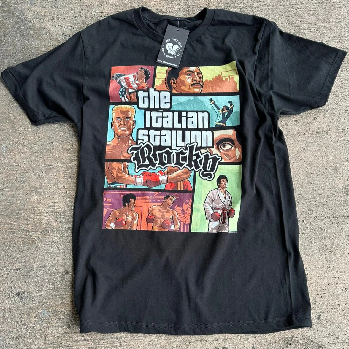 ROCKY SHIRT GTA SCENE PANELS BLACK - Image 3
