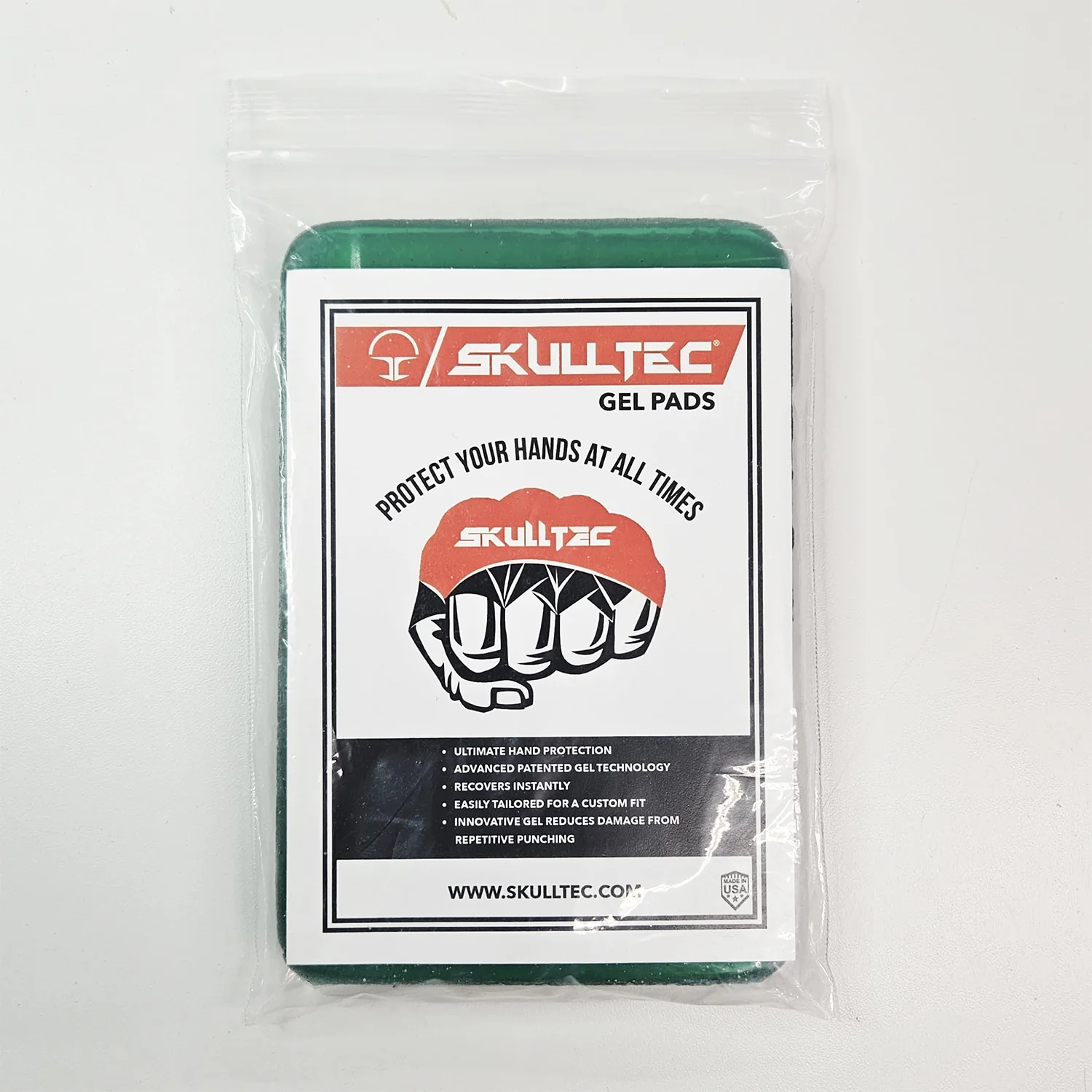 SKULLTEC GEL KNUCKLE PADS GREEN IV 1/4" - PAIR - Image 3
