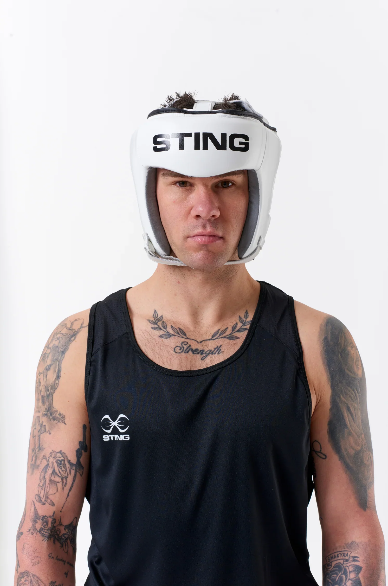 STING HEADGEAR USA BOXING APPROVED OPEN FACE WHITE - Image 3