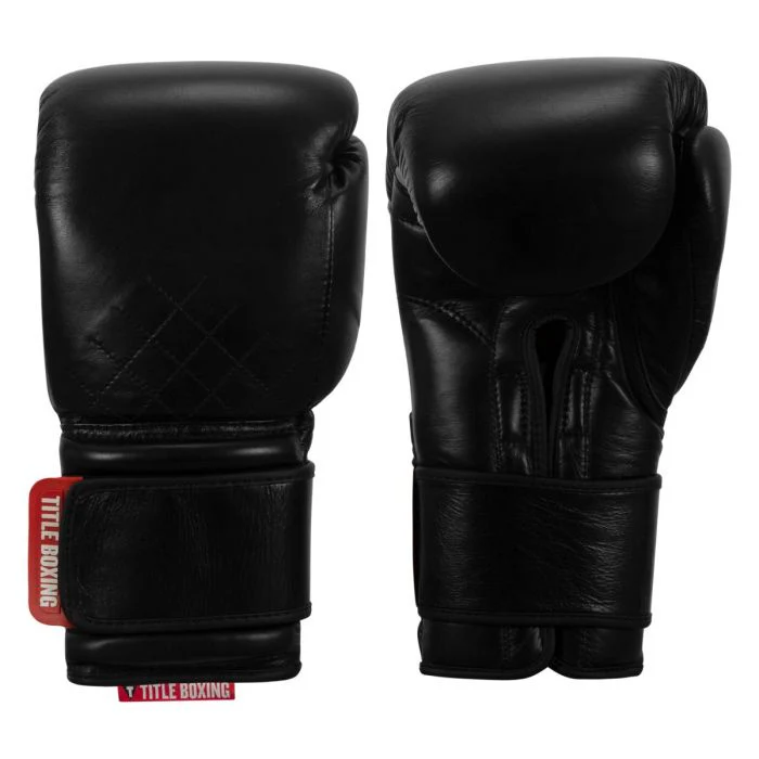 TITLE GLOVES LEATHER KO-VERT HOOK AND LOOP BLACK