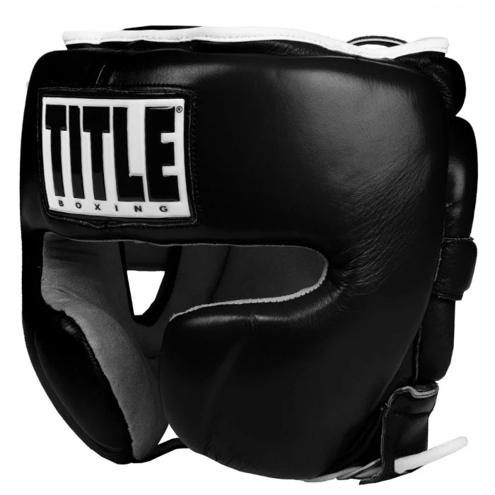 TITLE HEADGEAR LEATHER SPARRING JAPAN STYLE BLACK