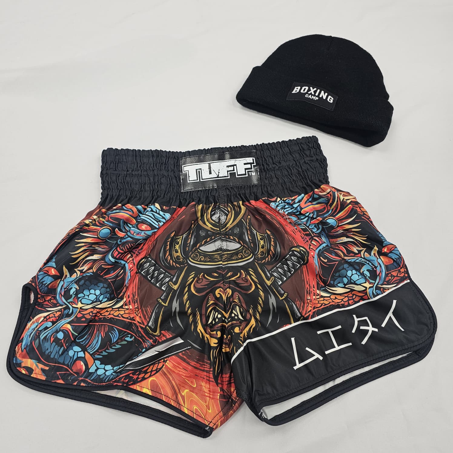 TUFF MUAY THAI SHORTS HIGH CUT RETRO SERAPHIC SEIRYU SAMURAI - Image 2