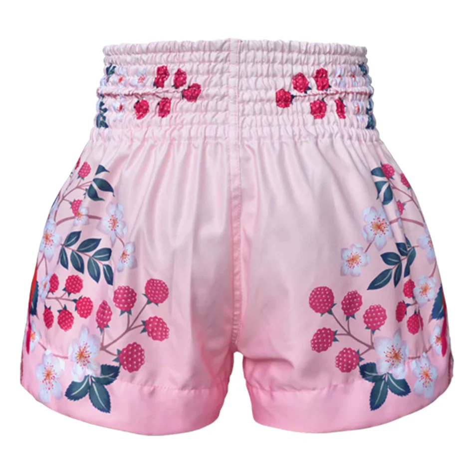TUFF MUAY THAI SHORTS SAKURA PINK/BLUE - Image 3
