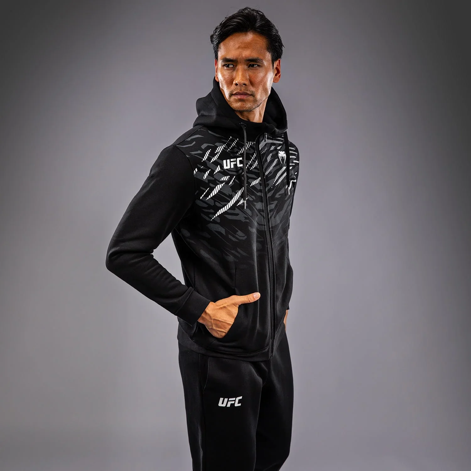UFC HOODIE BY VENUM FUSION ZIP UP BLACK - Image 4