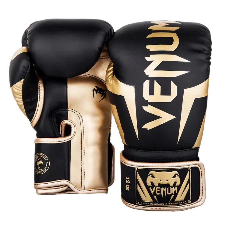 VENUM GLOVES ELITE BOXING BLACK/GOLD