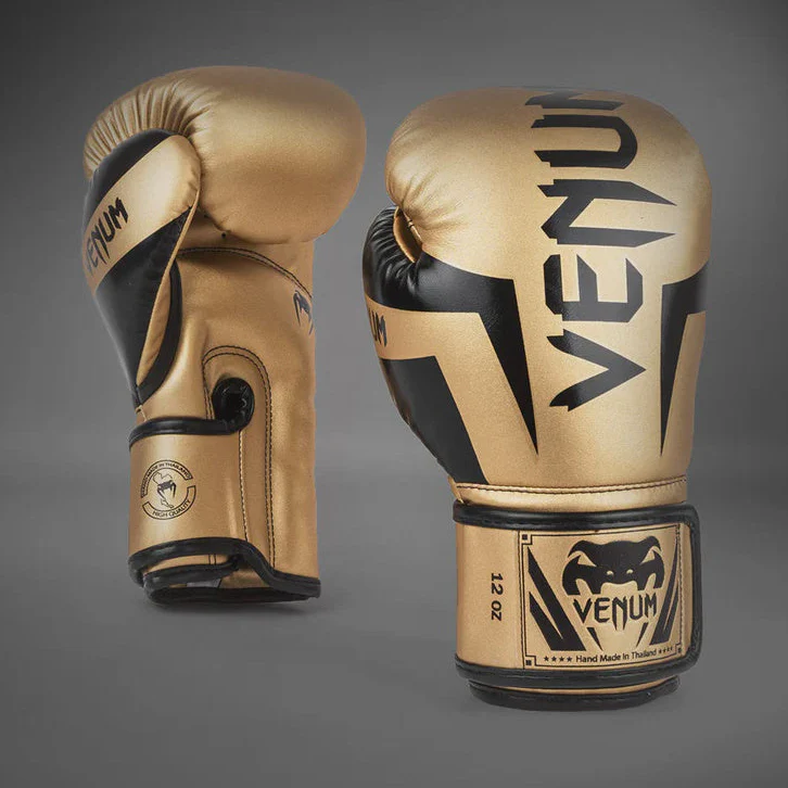 VENUM GLOVES ELITE BOXING H&L GOLD/BLACK - Image 4