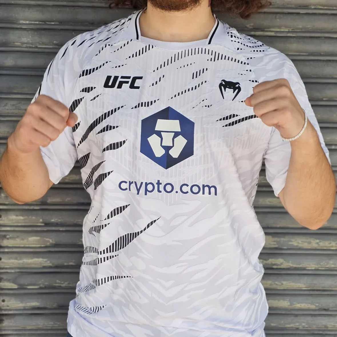 VENUM SHIRT UFC FUSION AUTHENTIC FIGHT NIGHT WALKOUT JERSEY WHITE - Image 2
