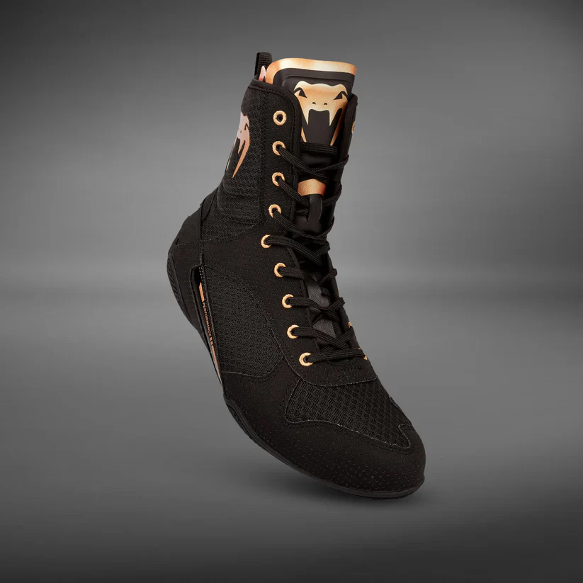 VENUM SHOES ELITE BOXING BLACK /BRONZE - Image 4