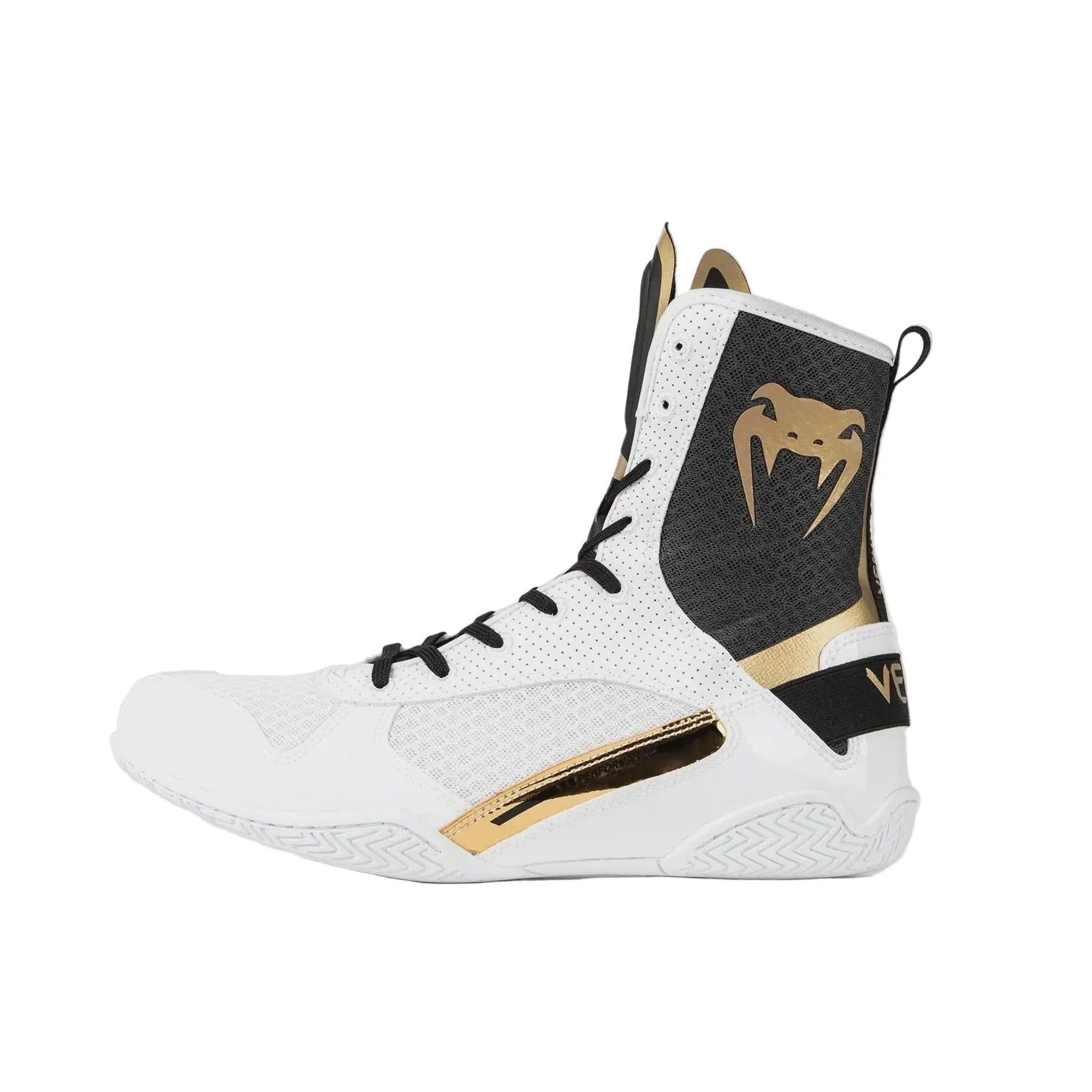 VENUM SHOES ELITE BOXING WHITE /BLACK /GOLD