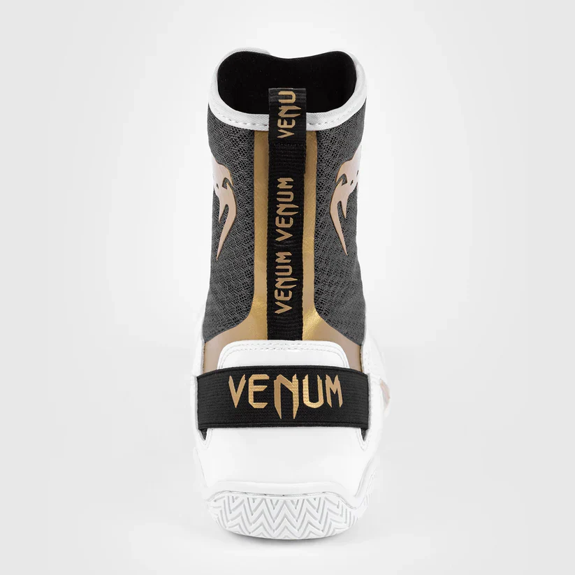 VENUM SHOES ELITE BOXING WHITE /BLACK /GOLD - Image 5