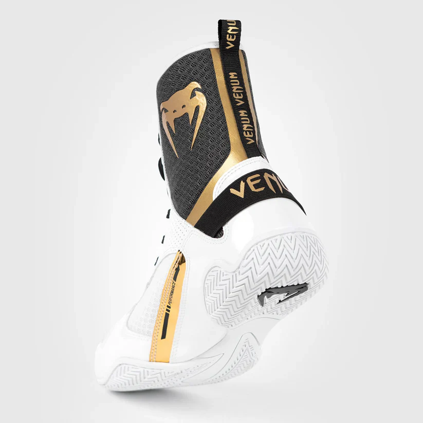 VENUM SHOES ELITE BOXING WHITE /BLACK /GOLD - Image 6