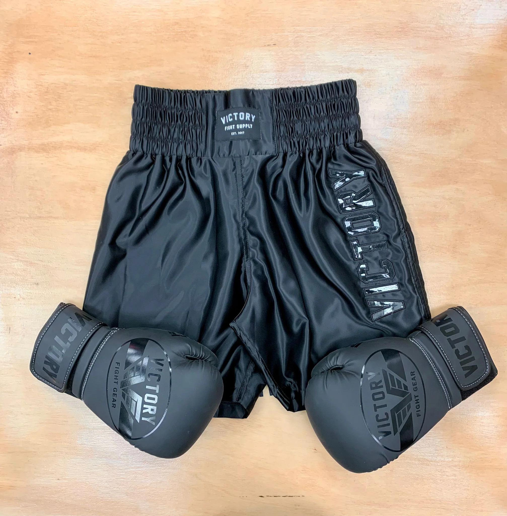 VICTORY BOXING SHORTS IMPACT BLACK/BLACK - Image 5