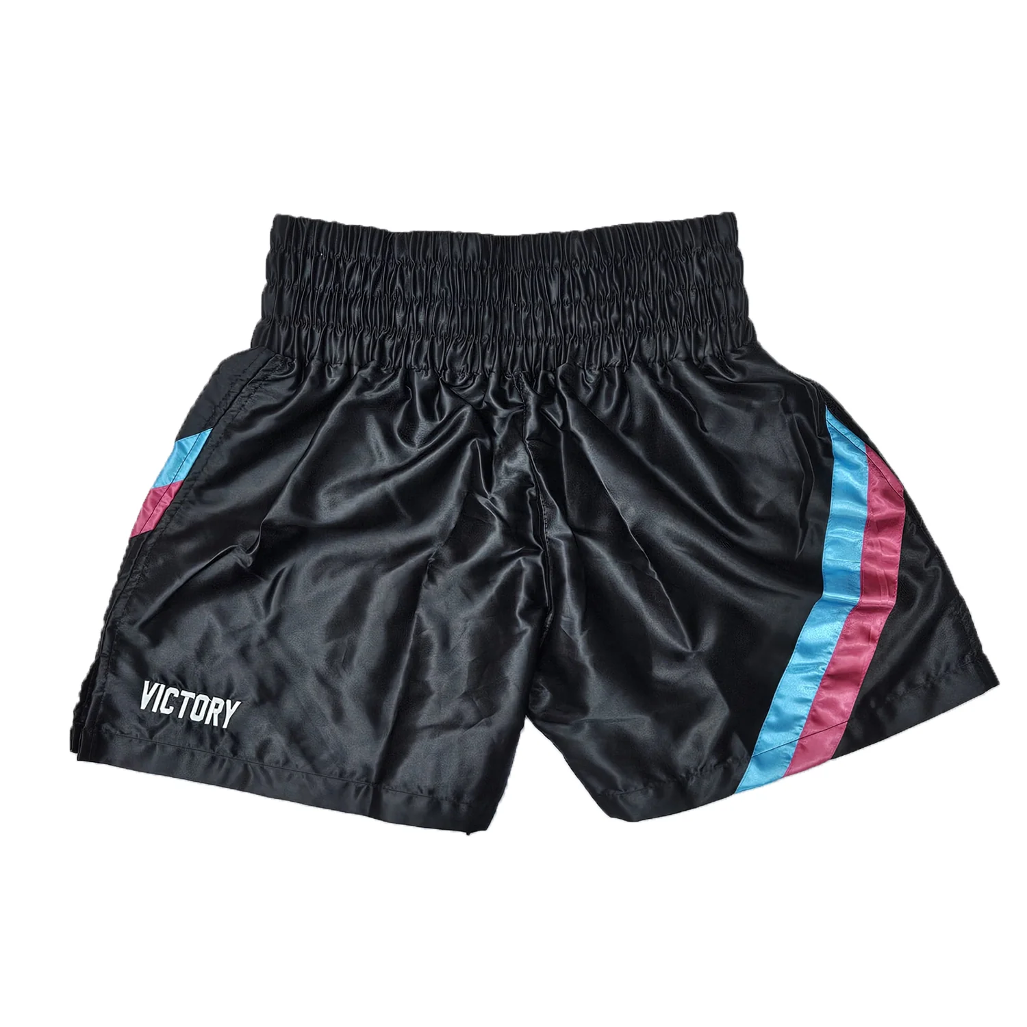 VICTORY BOXING SHORTS SAVAGE HYBRID BLACK/PINK/BLUE - Image 3